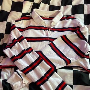 Long sleeve polo top